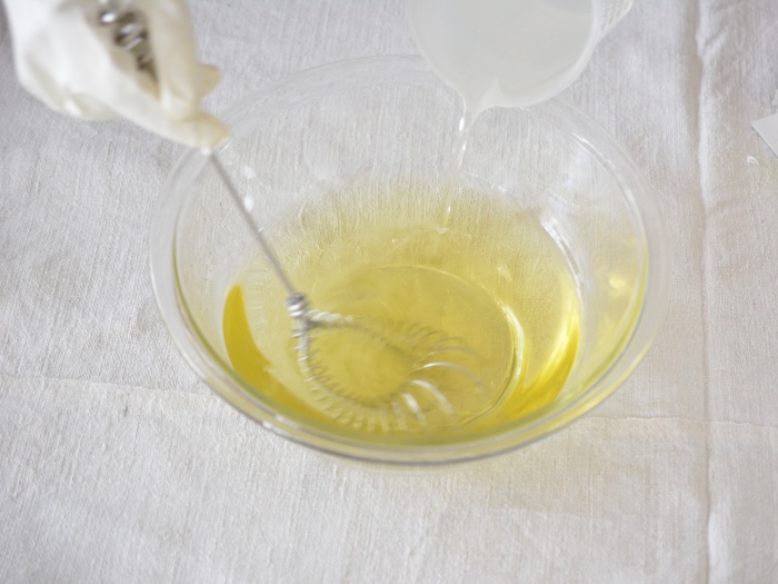 いつも通り石けんを仕込む